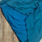 Prom Bridesmaids Dress Women L Blue Twist Sweetheart Fit Flare Lined Sleeveless Size L Photo 2