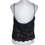 Howard Wolf 90s Vintage Black Crop Top with Cutout Detail and Spaghetti Straps Size M Photo 2