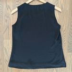 Jaeger Vintage 100% Silk Round Neck Sleeveless Shell Top in Black Size Small Photo 3