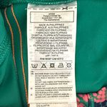 Adidas /Farm Rio Collab Green and Orange Leggings with Patterned Waistband Photo 5