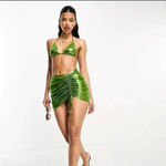 ASOS South Beach Green Metallic Bikini Photo 1