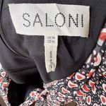 Saloni Women's Size 10 Silk Mini Dress Batik Dot Print Party Cocktail Black Photo 8