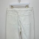 Madewell 90s Straight Crop Jean Tile White High Rise Raw Hem Classic US 33 NWT Photo 12