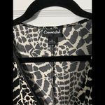 Black animal print mock wrap dress size 12 Photo 3