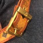 MCM Visetos Cognac Leather Monogram Bucket Tote Crossbody Shoulder Bag Near Mint Photo 14