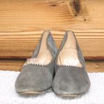 Mango  Womens 7 Gray Suede Block Heel Shoes Photo 3