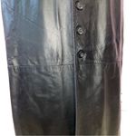 Ralph Lauren Vintage Leather Midi Dress Women Size 8 Black Quiet Luxury Mob Wife Photo 4