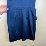Guess by Marciano Los Angeles Dark Blue One Shoulder Peplum Dress 0 Photo 5