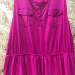 Sonoma - pocket pink berry Henley knee length dress Large shirt dress Photo 4