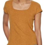 Pink republic  mustard ribbed tee size medium Photo 0