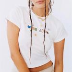 With Jean  Baby Tee Urban Outfitters Size XXS y2k 90s Crop Top Back To School Photo 0