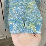 Saks 5th Avenue Real Clothes Saks‎ Fifth Ave Paisley Button Up Shirt Green Blue 4 Photo 5