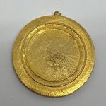 Vintage Angel Guardian Child Gold Tone Religious Medal Pendant Charm Heavy *read Photo 2