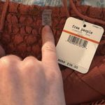 Free People NWT Smocked Adella Lace Racerback Boho Bralette Rust XSmall XS Bra Photo 6