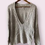 Maurice's Deep V-neck Sweater in Marbled Grey - size large Photo 0