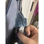 H&M Blue Denim Overall Dress Size 4 Mismatched Style Festival Minidress Photo 6