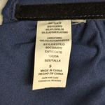 Amavi Dark Blue Adjustable Straps Gold Hardware Ruched Bikini Top Size S Photo 4