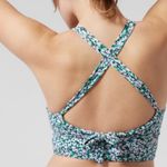 Athleta Green Purple Floral Print Crossback Swim Bikini Top Size S Photo 1