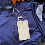 Doe & Rae ✅3/$30✅ NWT Blue Navy Rayon 3 Button Pullover Plaid Dress NWT | LARGE | Photo 8