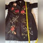 Dress Barn 100%Silk Floral Embroidered Long Coat Size 1X Photo 11