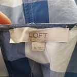 Loft Gingham Blue White Checkered Side Tie Tank Size XL Photo 4