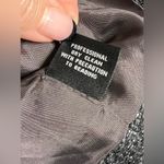 Rickie Freeman For Teri Jon Black Metallic Wool Blend Beaded Jacket Women’s Sz 4 Silver Photo 8