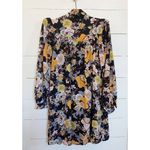 Who What Wear Who What Where Midnight Garden Black Floral Print Long Sleeve Dress S Photo 6