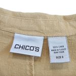 Chico's Long Sleeve Lightweight Casual Office Linen Blazer Pale Yellow Sz Small Photo 7
