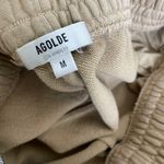 AGOLDE Boxing Fleece Shorts Womens Medium Tan Fleece Pull On Athleisure Lounge Photo 7