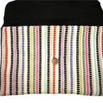 Stella & Dot Taj Boho Clutch Bag Multicolor Woven Fringe Magnetic Closure Photo 2