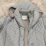 Vtg Saxton Hall Women's Quilted Puffer Coat Medium Gray Hooded Jacket Made Korea Photo 6