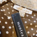 Monteau NWT  Los Angeles Polka Dot Peplum Top Photo 2