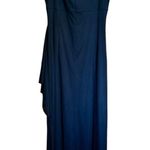 Alex Evenings Evening Maxi Dress Womens 16 Black Ruched Shirred Formal Gown Photo 3