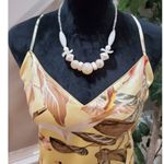 White House | Black Market WHBM Havana Tropical Print Satin Racer back Camisole in Yellow Multi sz xs Photo 3