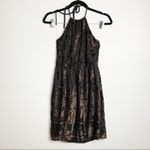 SADIE X Sage Velvet Floral Halter Neck Dress Sz S NWT Black Photo 1