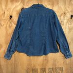 Riders By Lee Vintage 90s VF Jeanswear Riders 3/4 Sleeve Button Up Blue Denim Shirt Sz XL Photo 1