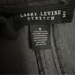 Larry Levine  Stretch Jean Denim Skirt Black Size 8Knee A-Line Flare Casual Photo 2