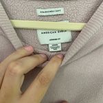 Aerie Pink and Cream Crew Neck Sweater Relaxed Fit Photo 3