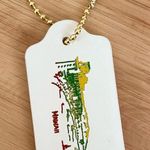 Coach Keychain  Limited Edition Bag Charm Logo Gold Chain Hawaii Stamp Large Size Photo 0