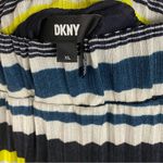 DKNY striped pleated midi skirt elastic waist women’s Size XLarge multicolor Photo 3