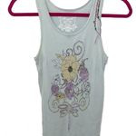 new Project e Vintage ❃ Floral Graphic Tank ❃ Baby Blue with Embroidery ❃ Large Photo 12