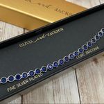 Olivia Jackson Blue Silver Plated Tennis Bracelet Photo 4