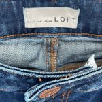 Loft Womens Jean Shorts Bermuda Cuffed Denim Stretch Pocket Blue Size 4/27 Photo 3