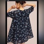 Current/Elliott  floral navy swing dress anthro fall classic boho S $128$ nwot Photo 2