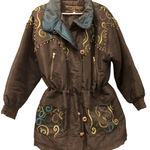 Vtg Y2K Mulberry Street puffy ski jacket oversized Size‎ S with shoulder pads Black Photo 0