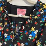 Kate Spade  sailing floral Black mini Dress with Tie Waist size 14 Photo 2