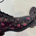 Rebecca Minkoff NWT Black & Pink Ditsy Floral Nappa Gerry Combat Boots Size 9.5 Photo 4