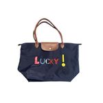 Longchamp Le Pliage “Lucky!” Navy Blue Shoulder Tote – Medium – Hard To Find Photo 2
