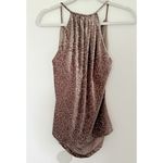 New York & Co. VTG Y2K Animal Print Cowl Neck Strappy Velvet Party Top Sz M Photo 1