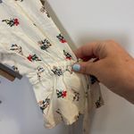 Urban Outfitters  Womens Cream Floral Cinched Top Longsleeve Cottagecore Sz S Photo 6